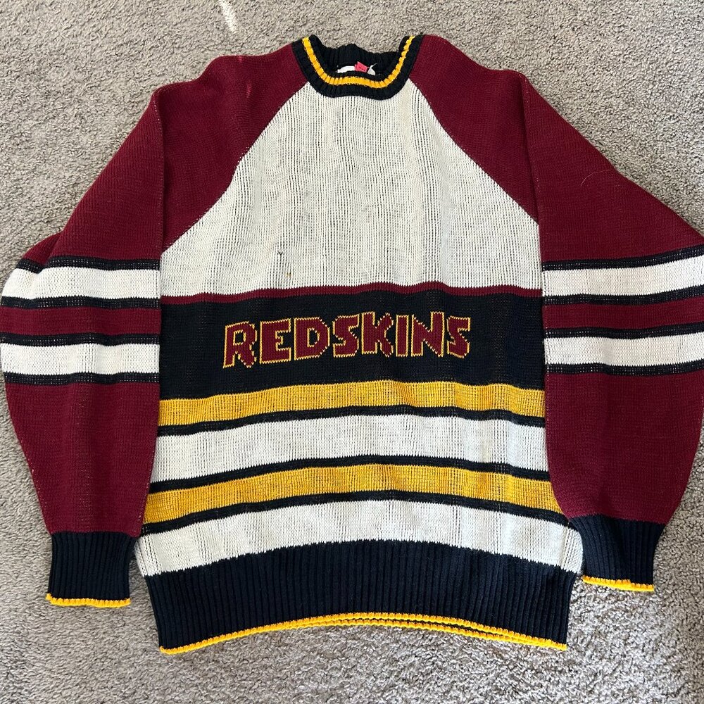 Super Rare Washington Redskins Vintage 80's Sweater Pro Line by Cliff Engle USA